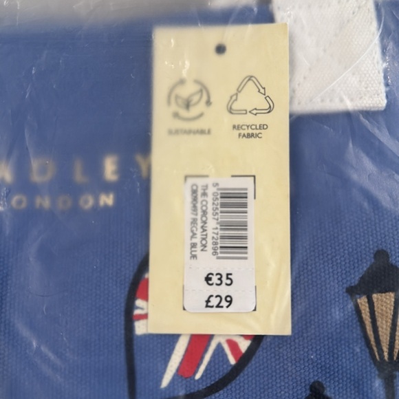Radley London King Charles III Coronation Blue Canvas Tote Bag NWT - Picture 10 of 10